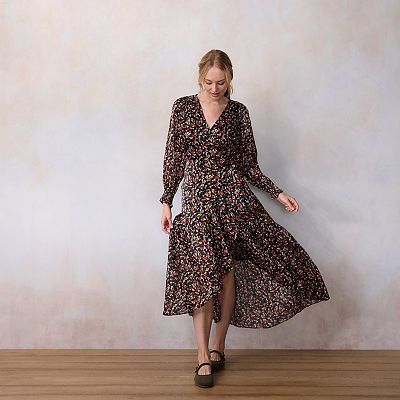 Petite LC Lauren Conrad Long Wrap Maxi Dress