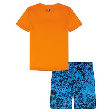 Boys 4-8 Under Armour Tech Printed 2-Piece Short Sleeve Tee & Shorts Set