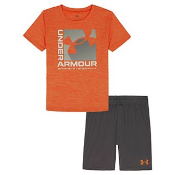Boys 4-7 Under Armour 2 pc Twist Logo Short Sleeve Tee & Shorts Set