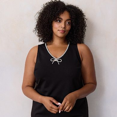 Plus Size LC Lauren Conrad Sleeveless Rhinestone Shift Dress