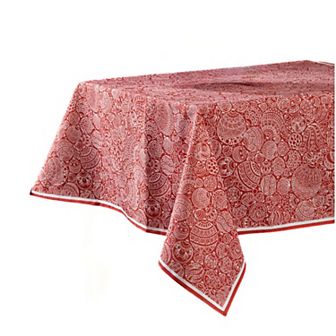 Festive Red Christmas Tablecloth for Holiday Decoratig