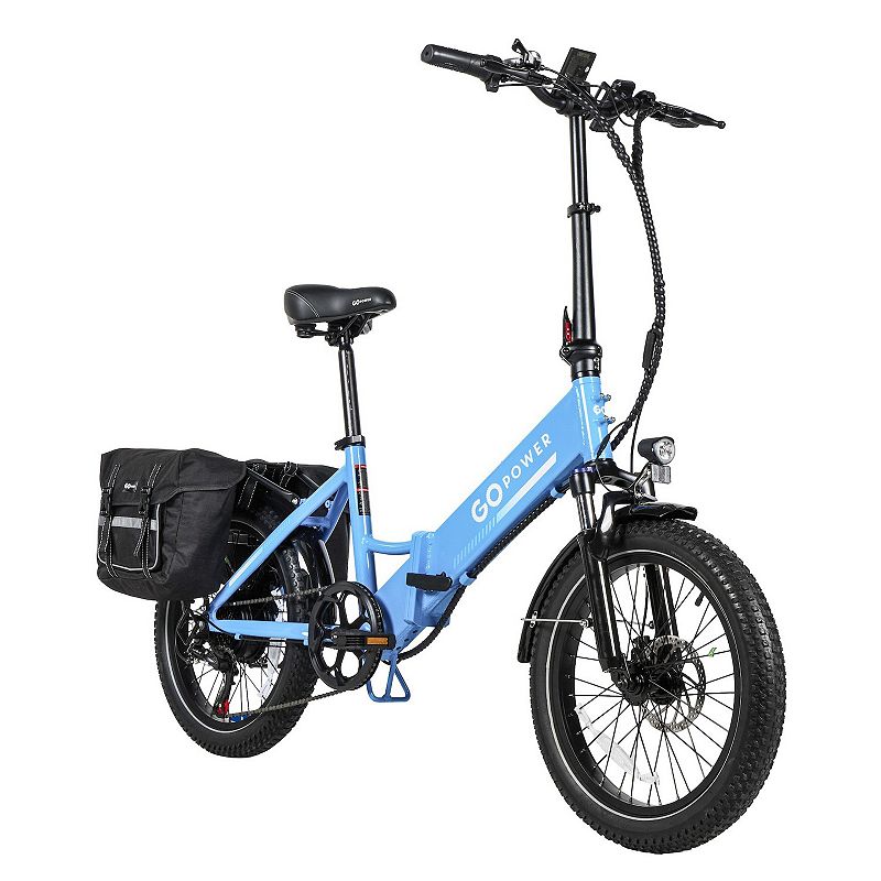 Gopowerbike GoPlus Fat Tire Folding Electric Bike, Blue
