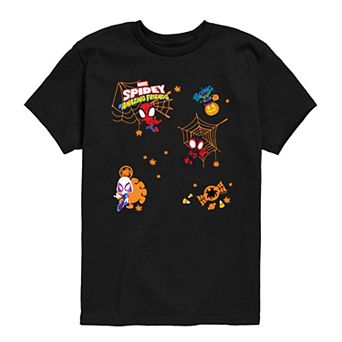 Boys 8-20 Marvel Spidey And His Amazing Friends Halloween Collage Graphic Tee