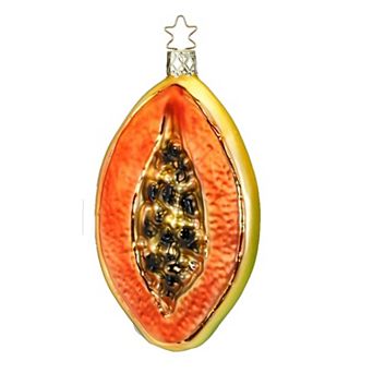 Inge Glas Papaya German Glass Christmas Tree Ornament Vegetable