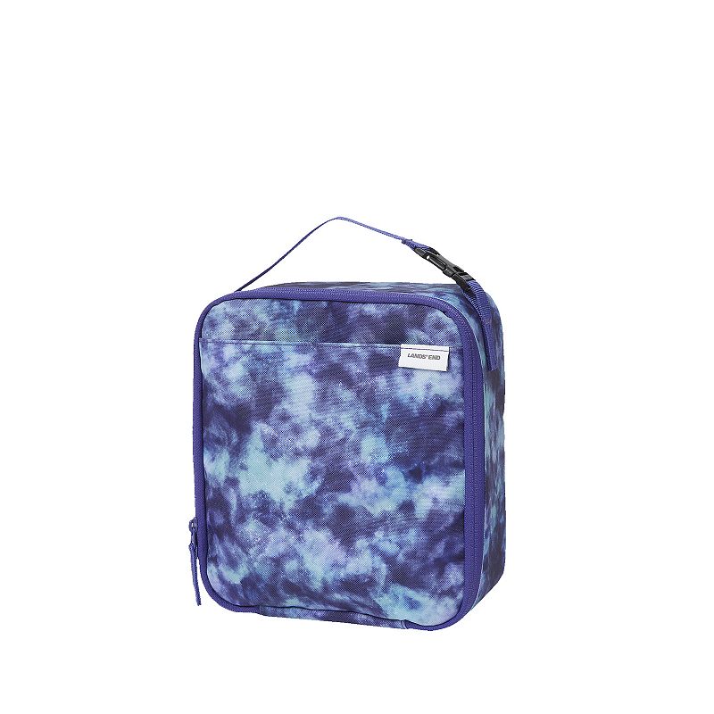 Kids Lands' End Insulated EZ Wipe Printed Lunch Box, Purple Mystery Galaxy