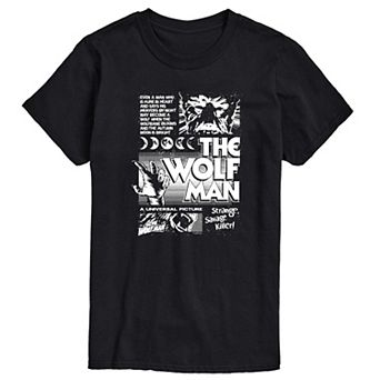 Men's Universal Monsters The Wolf Man Comic Cover Graphic Tee