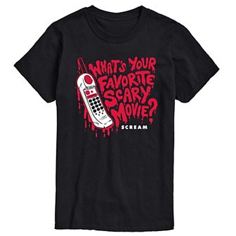 Men's Scream What's Your Favorite Scary Movie Graphic Tee