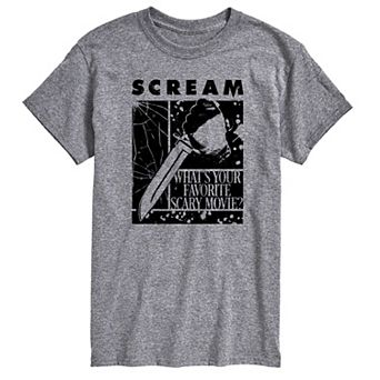 Men's Scream What's Your Favorite Scary Movie Graphic Tee