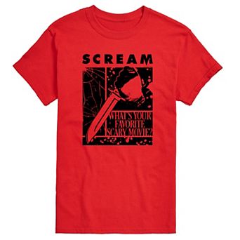 Men's Scream What's Your Favorite Scary Movie Graphic Tee