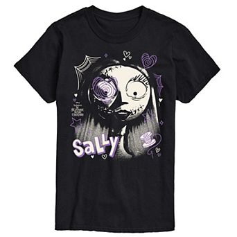Disney's The Nightmare Before Christmas Sally Men's Face Doodles Graphic Tee