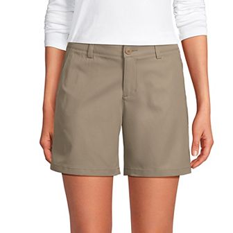 Women's Lands' End Active Performance 7 inch Chino Shorts