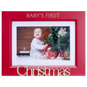 Malden 4" x 6" Matted Baby's 1st Christmas Picture Frame