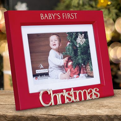 Malden 4" x 6" Matted Baby's 1st Christmas Picture Frame