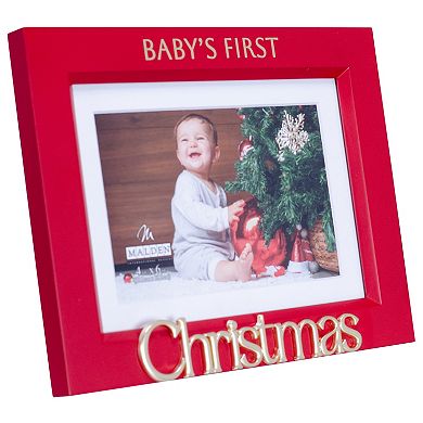 Malden 4" x 6" Matted Baby's 1st Christmas Picture Frame