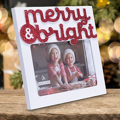 Malden 4" x 6" Merry and Bright Picture Frame