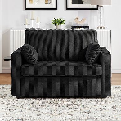 Merax 47.2" Sleeper Sofa Loveseat Sofa with a Foldable Mattress