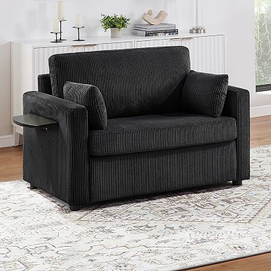 Merax 47.2" Sleeper Sofa Loveseat Sofa with a Foldable Mattress