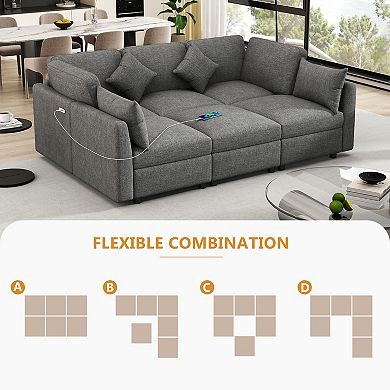 Merax 85.4" Sectional Sofa Modular Sofa