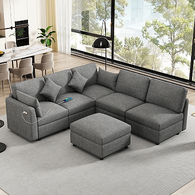 Merax 85.4" Sectional Sofa Modular Sofa
