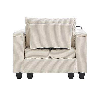 Merax Convertible Chaise Lounge 37.4" Sofa Chair