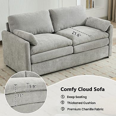 Merax 68.1" Cozy Upholstered Loveseat Sofa