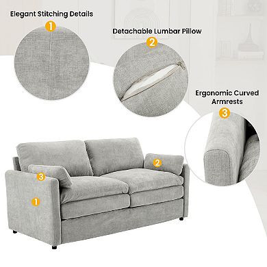 Merax 68.1" Cozy Upholstered Loveseat Sofa