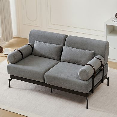 Merax Modern Loveseat Sofa 59" Sofa Couch 2-Seater Sofa