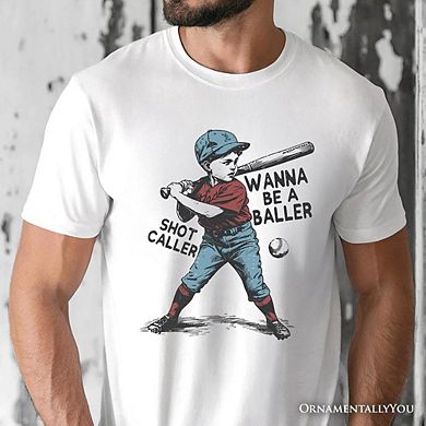 Baseball Retro T-Shirt Wanna Be a Baller, Vintage Tee
