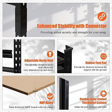 5 Tier Utiliy Shelves Adjustable Garage Storage Shelves, 2000 Lbs, 30x12x60 In