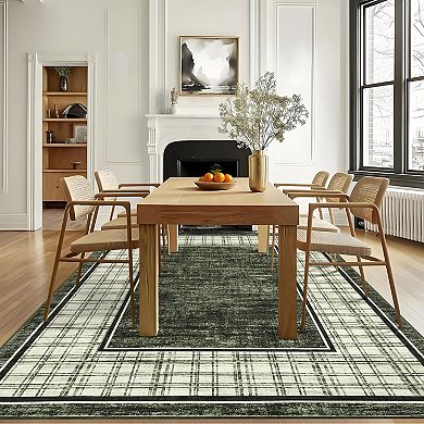 Garvee Modern Accent Printed Area Rug Machine Washable Non Slip Pet Friendly for Living Room Bedroom