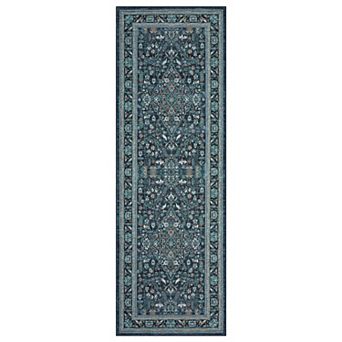 Garvee Vintage Floral Printed Area Rug Ultra Thin Machine Washable Non Slip for Living Room Bedroom
