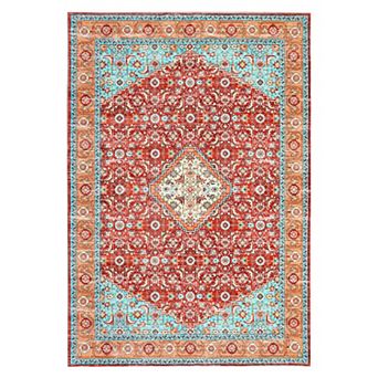 Garvee Machine Washable Vintage Distressed Area Rug Non Slip Pet Friendly Carpet for Home