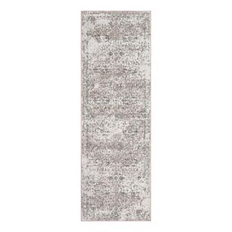 Garvee Vintage Distressed Pattern Area Rug Ultra Thin Machine Washable Non Slip for Living Room