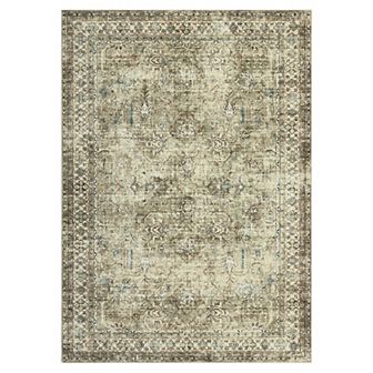 Garvee Vintage Washable Area Rug Non Slip Non Shedding Traditional Floor Cover Foldable Indoor Mat