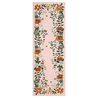Garvee Modern Flower Area Rug Ultra Thin Machine Washable Stain Resistant Non Slip for Living Room