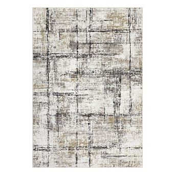 Garvee Modern Abstract Area Rug Ultra Thin Machine Washable Stain Resistant Non Slip for Living Room
