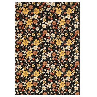 Garvee Modern Floral Printed Area Rug Ultra Thin Machine Washable Stain Resistant Non Slip Carpet