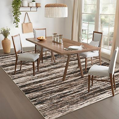 Garvee Machine Washable Modern Abstract Non Slip Area Rug Stain Resistant Bodered Capert for Home