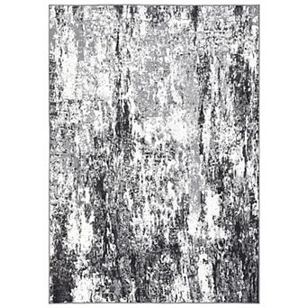 Garvee Modern Abstract Area Rug Machine Washable Non Slip Stain Resistant Floor Cover