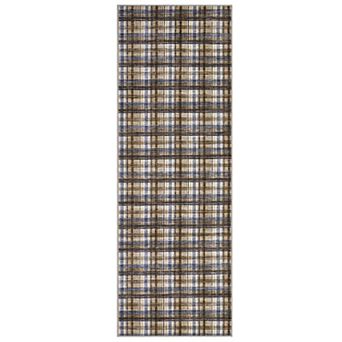 Garvee Machine Washable Modern Grid Area Rug Non Slip Bordered Carpet for Living Room Bedroom