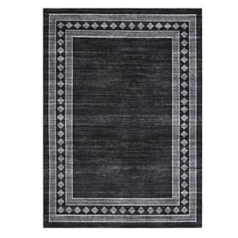 Garvee Modern Solid Color Machine Washable Area Rug Non Slip Stain Resistant Carpet for Living Room