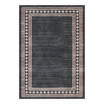 Garvee Modern Solid Color Machine Washable Area Rug Non Slip Stain Resistant Carpet for Living Room