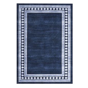 Garvee Modern Solid Color Machine Washable Area Rug Non Slip Stain Resistant Carpet for Living Room