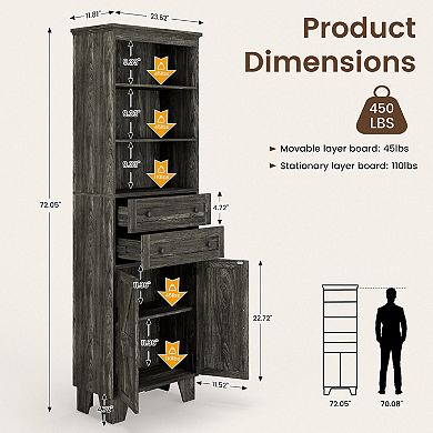 Serwall Space-Saving MDF Towel Shelving with Wood Grain Finish and Elegant Handles