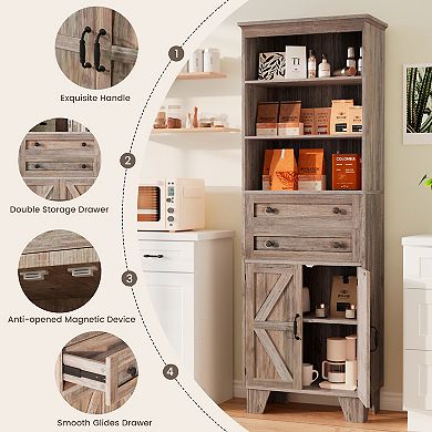 Serwall Space-Saving MDF Towel Shelving with Wood Grain Finish and Elegant Handles