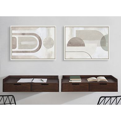 Sylvie Sahara Gray 2 Framed Canvas by Alexander Ginzburg