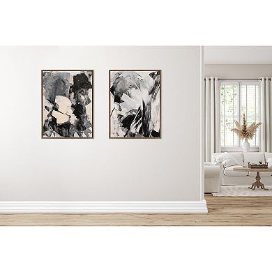 Sylvie Painted Flow III Framed Canvas by Amy Lighthall