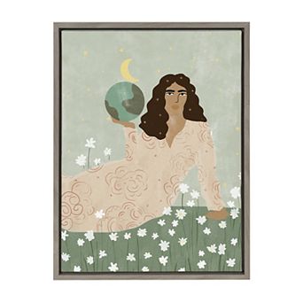 Sylvie God Is A Woman Framed Canvas by Alja Horvat