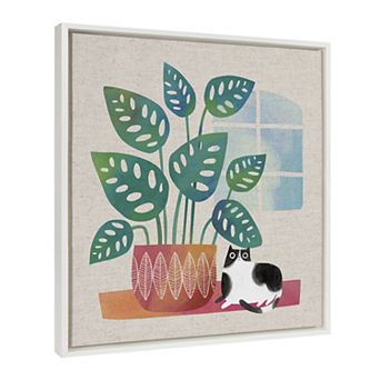 Sylvie Big Plant Framed Canvas by Planet Cat