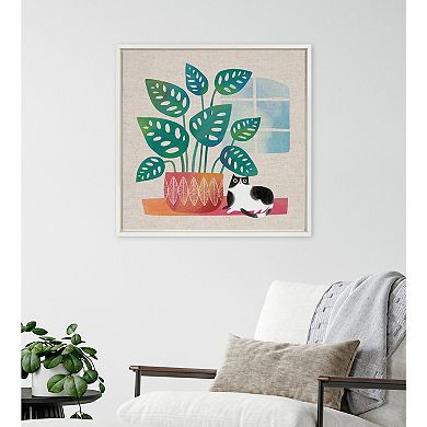 Sylvie Big Plant Framed Canvas by Planet Cat